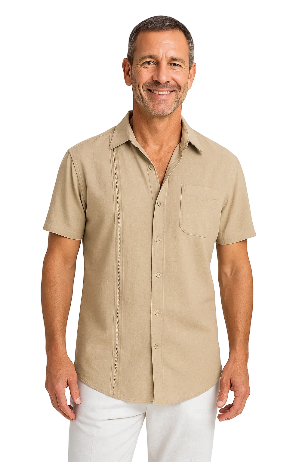 Chemise pour homme dans une teinte sable
