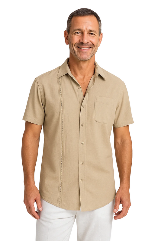 Chemise pour homme dans une teinte sable