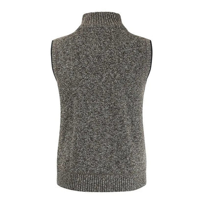 Gilet homme sans manches gris chiné en maille