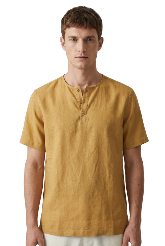 T-shirt pour homme dans une teinte ocre