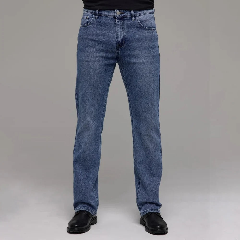 Jean pour homme en délavage bleu moyen