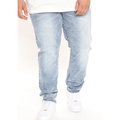 Jean pour homme en délavage bleu clair