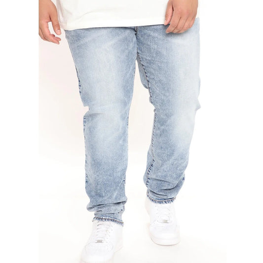 Jean pour homme en délavage bleu clair